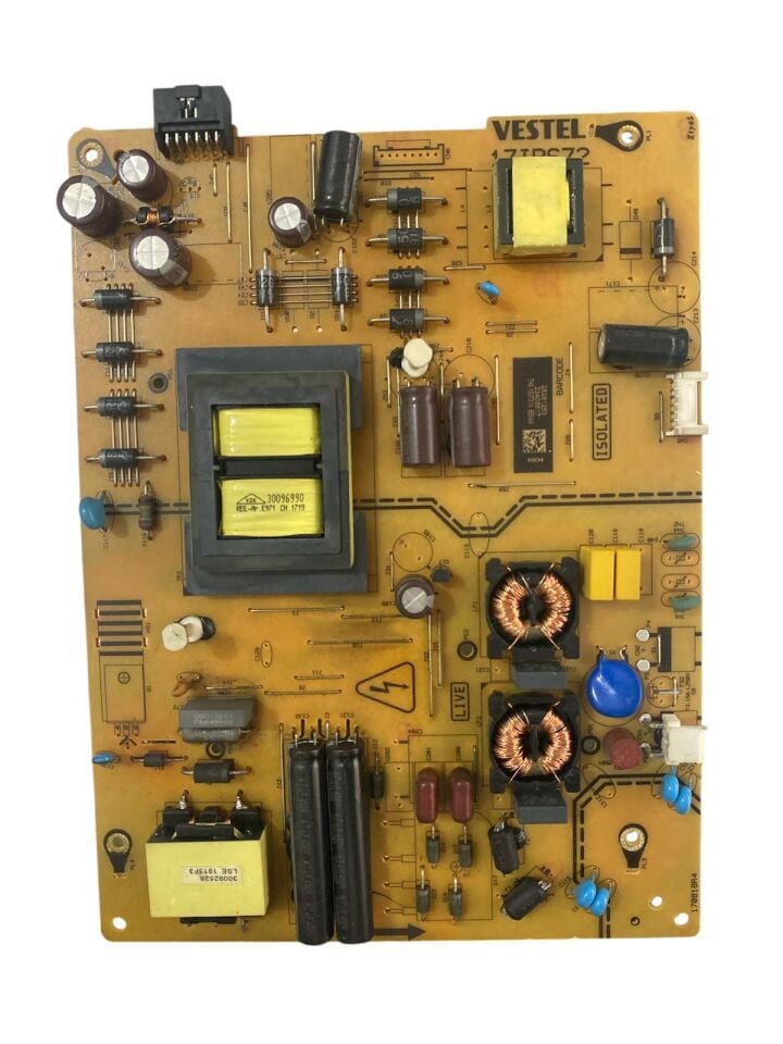 Vestel 49'' 4K UHD LED TV Güç ve Besleme Kartı (Power Supply Board) - 17IPS72 / Vestel 49V5863DAT Orijinal