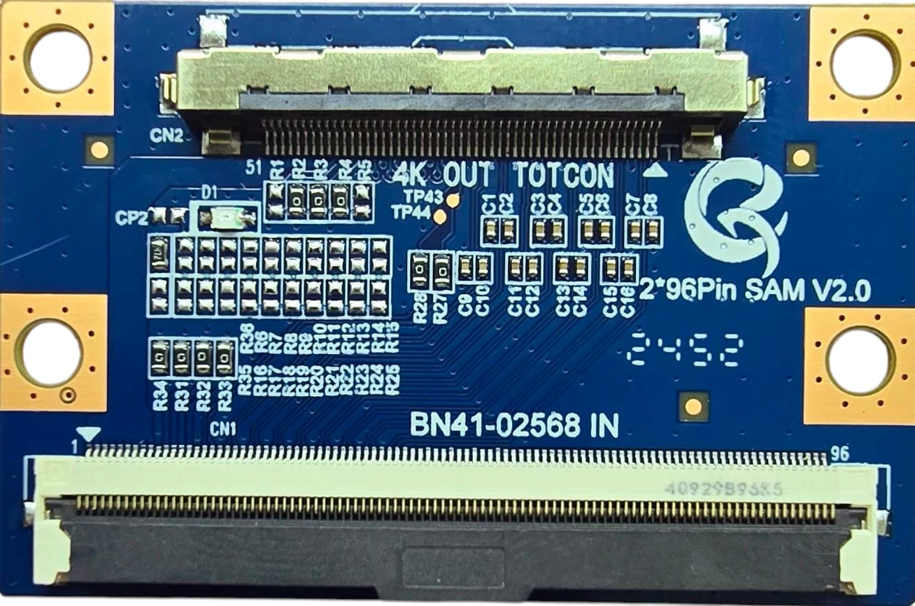 LVDS Dönüştürücü Modül – 96 Pin'den 51 Pin'e + 10 Pin'den 8 Pin'e Gerilim Hattı Adaptörü | Mavi
