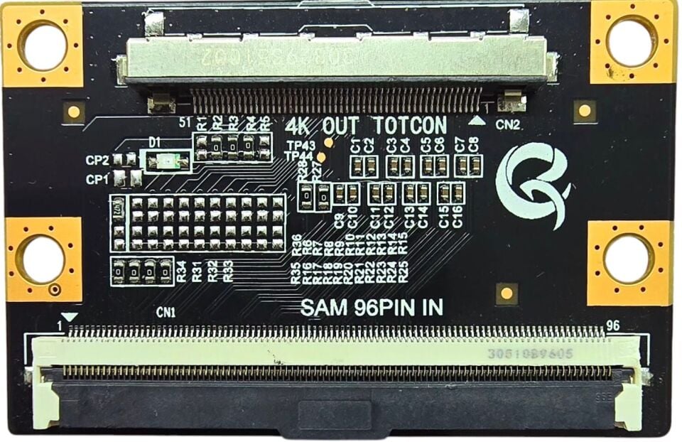 LVDS Dönüştürücü Modül – 96 Pin'den 51 Pin'e + 10 Pin'den 8 Pin'e Gerilim Hattı Adaptörü | Siyah
