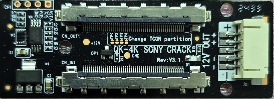 QK-4K Sony Crack Modülü – Sony TV’lerde Farklı Panel Kullanımı için LVDS Adaptör