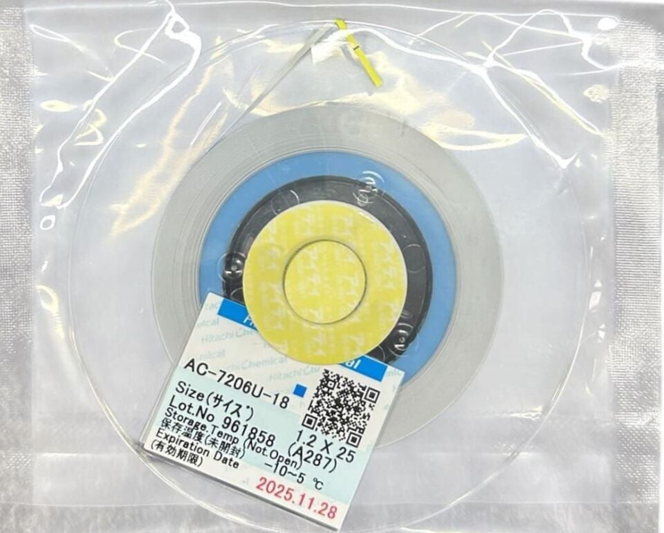 AFC Panel Uygulama Bandı – AC-7206U-18 | 1.2mm x 25m | Anizotropik İletken Film (Panel Tarafı)
