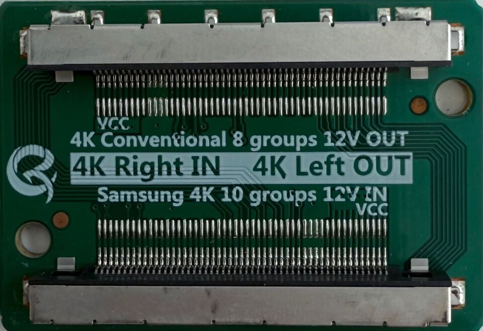 Samsung 4K Panel Uyumlu 10 Pin'den 8 Pin'e LVDS Dönüştürücü Modül