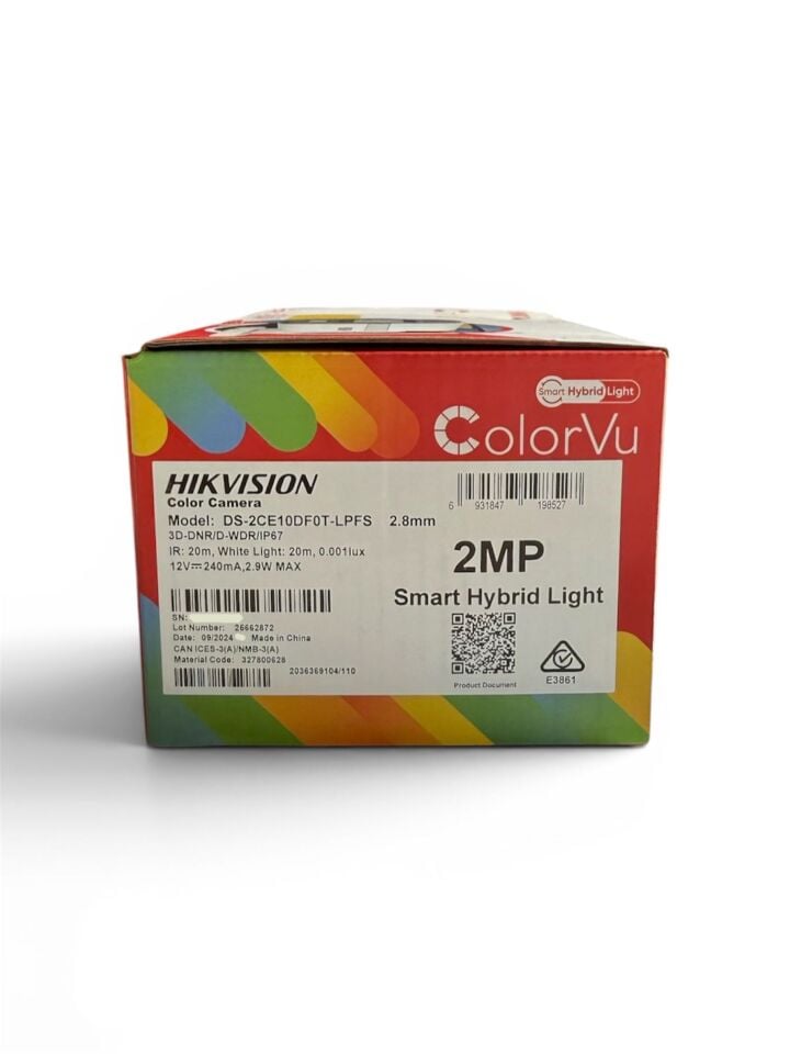 Hikvision DS-2CE10DF0T-LPFS 2.8mm Kamera – 2MP ColorVu Gece Renkli Güvenlik Kamerası