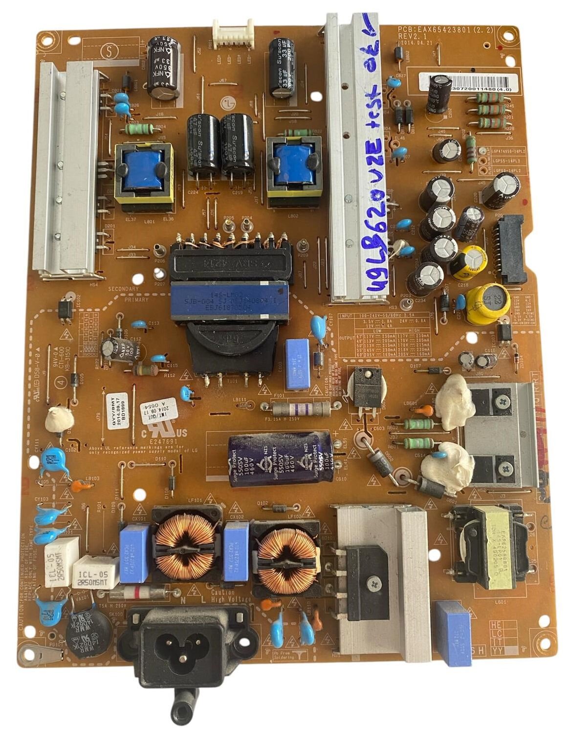 LG 49LB620V Besleme Kartı (Power Supply) – EAX65423801 (2.2) REV2.1