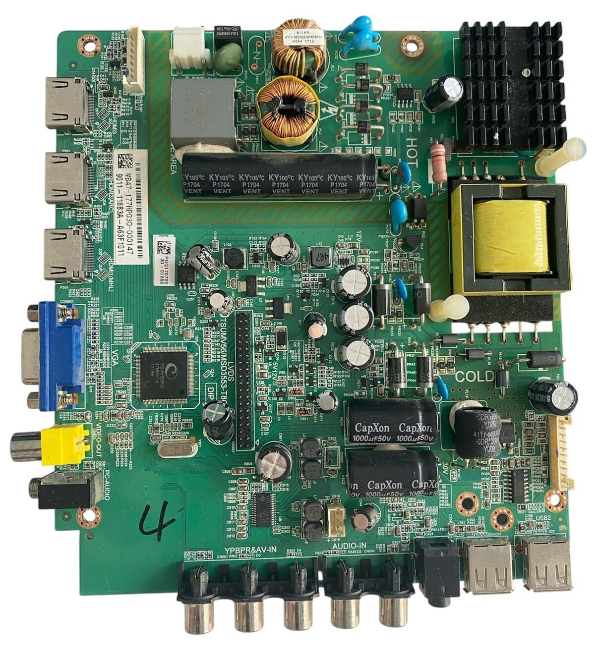Philips 43BDL4012N/62 Anakart – TSUMV56/MSD3553-T8C2 Orijinal Beslemeli LED TV Kartı