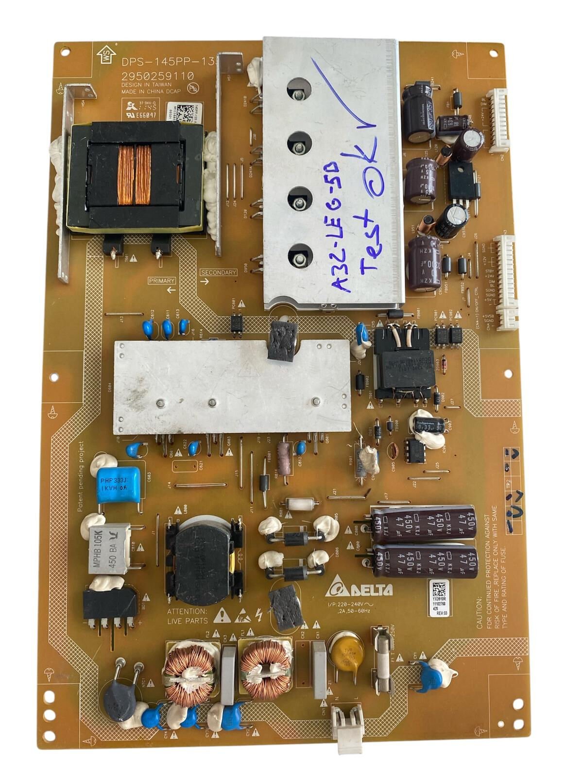 Arçelik A32-LEG-5B Besleme Kartı – Delta DPS-145PP-133 A Orijinal Power Supply