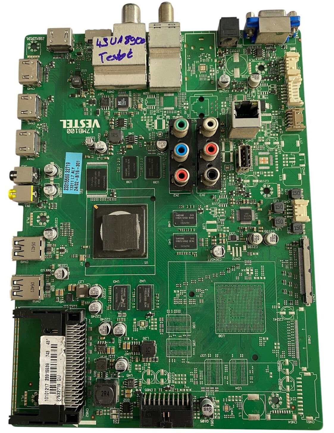 Vestel 43UA8900 Anakart – 17MB100 23315560 Orijinal Ultra HD 4K Smart TV Main Board