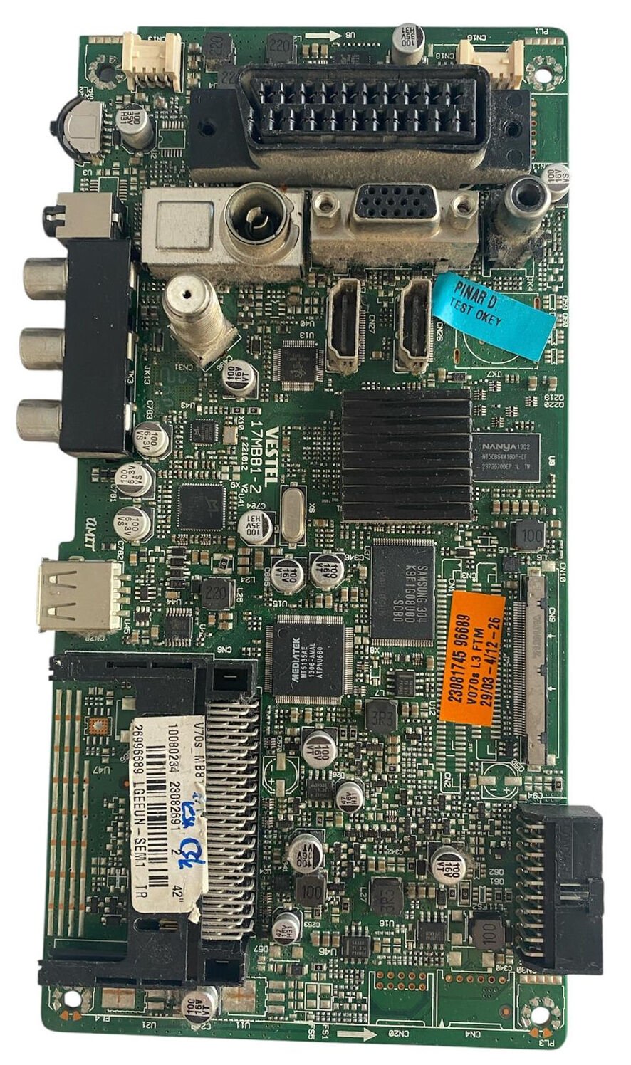 Vestel 17MB81-2 Anakart – 23082691 Orijinal 42'' LED TV Main Board