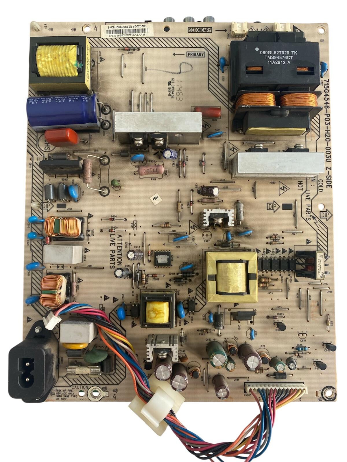 Philips 37PFL4606H/12 Besleme Kartı – 715G4546-P03-H20-003U Orijinal Power Board