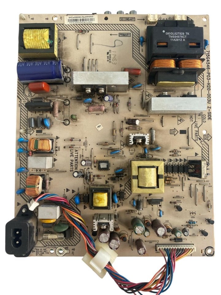 Philips 37PFL4606H/12 Besleme Kartı – 715G4546-P03-H20-003U Orijinal Power Board