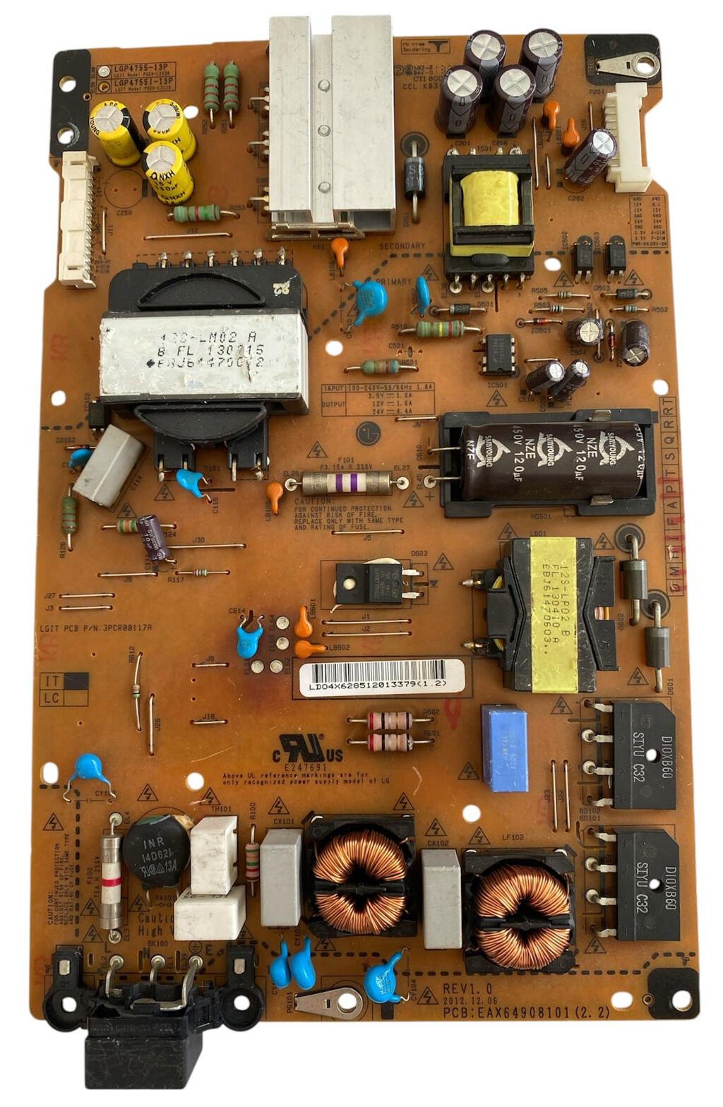 LG 47LA640S Power Board – EAX64908101 (2.2) LGP47-13PL1 Orijinal Besleme Kartı