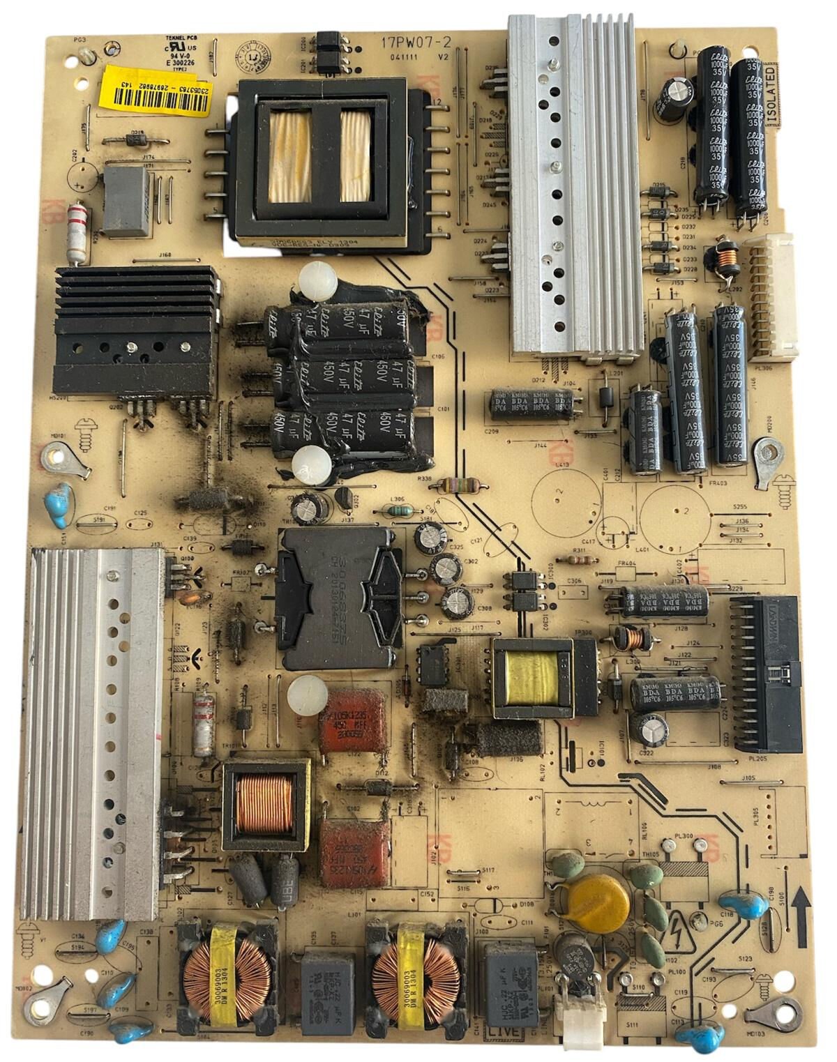 Vestel 17PW07-2 Besleme Kartı – 47PF9021 Orijinal LED/LCD TV Power Supply