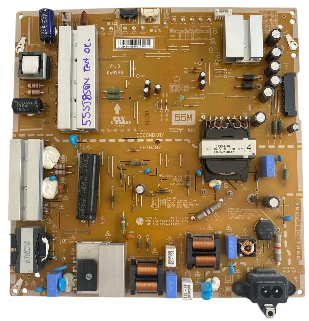 LG 55SJ850V Besleme Kartı – LGP55M-17U12 Orijinal 4K Smart TV Power Supply (EAX67133101)