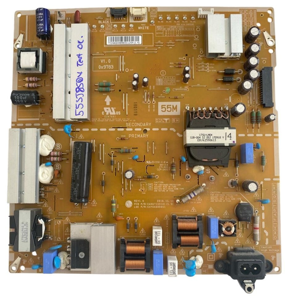 LG 55SJ850V Besleme Kartı – LGP55M-17U12 Orijinal 4K Smart TV Power Supply (EAX67133101)