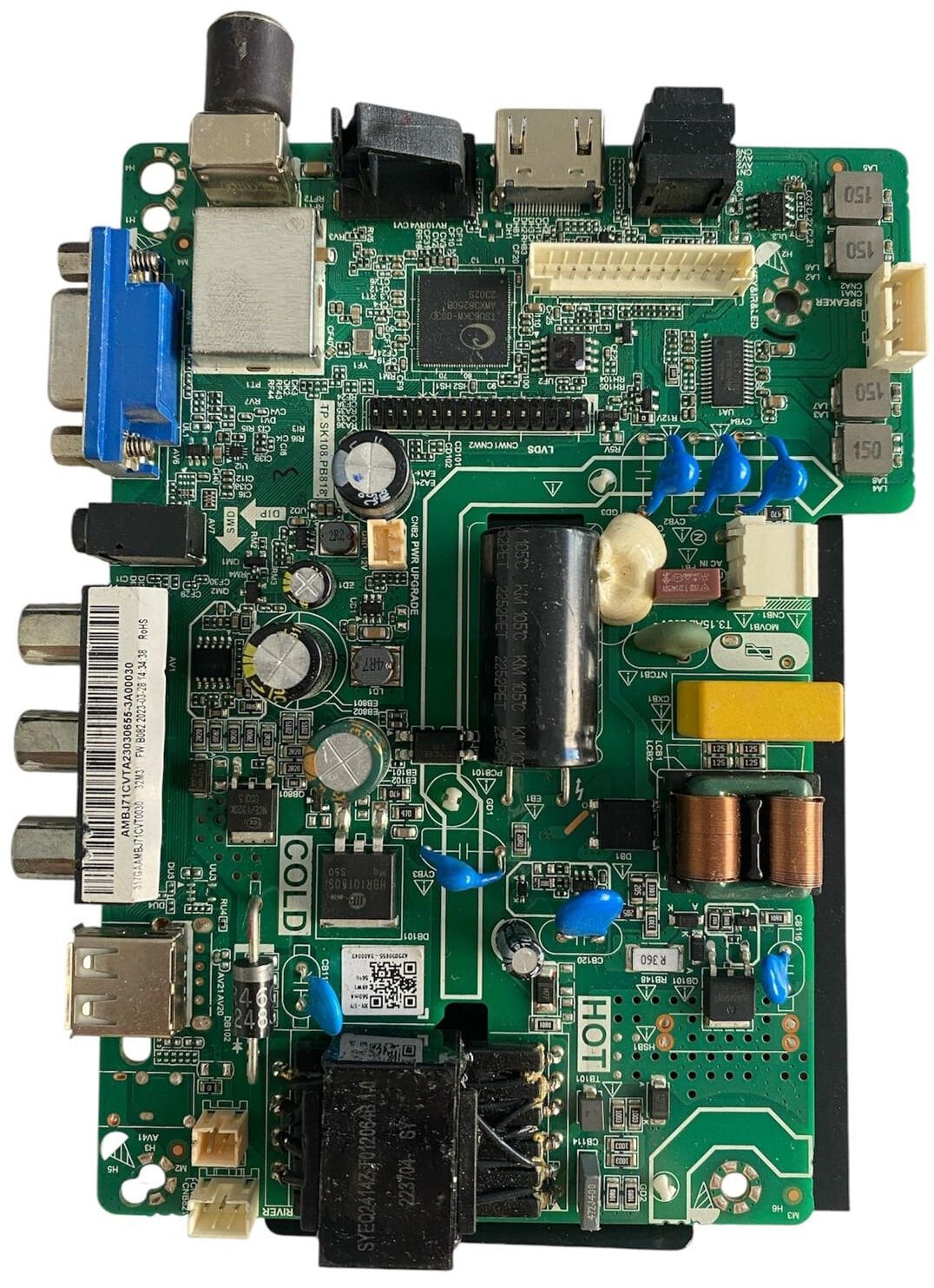 AOC 32M3 Uyumlu Hibrit Anakart – TP.SK108.PB818 Entegre Beslemeli Orijinal LED TV Main Board