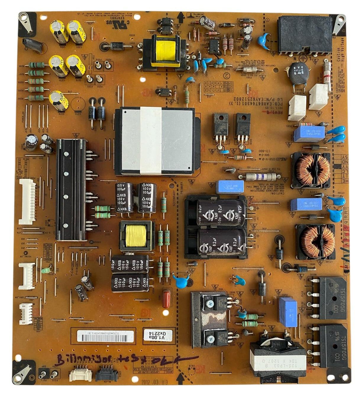 LG 55LM860V Uyumlu Besleme Kartı – EAX64744301 (1.3) Orijinal LED TV Power Supply (LGP55H-12LPB)