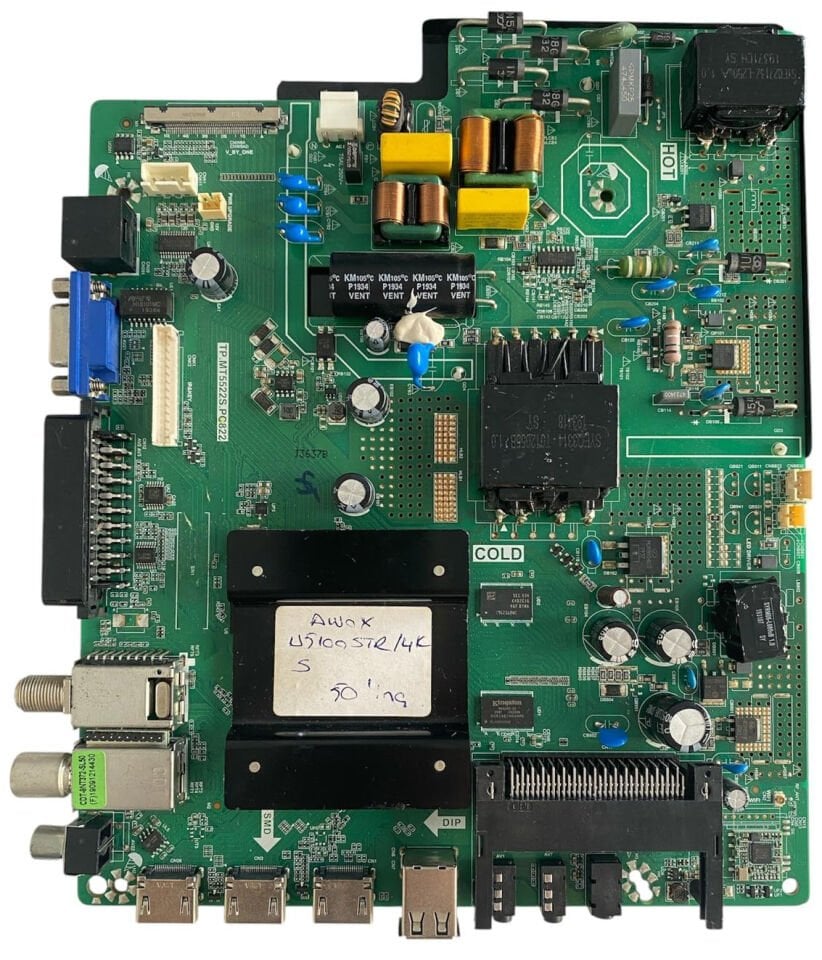 Awox U5100STR/4K Anakart – TP.MT5522S.PC822 Orijinal 50'' Ultra HD Çıkma Combo Board