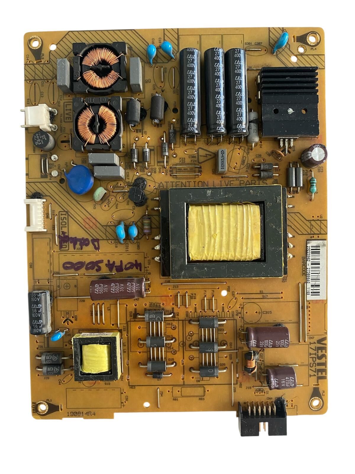 Vestel 17IPS71 Besleme Kartı – 40FA5000 (23220962)  Orijinal LED TV Çıkma Power Supply