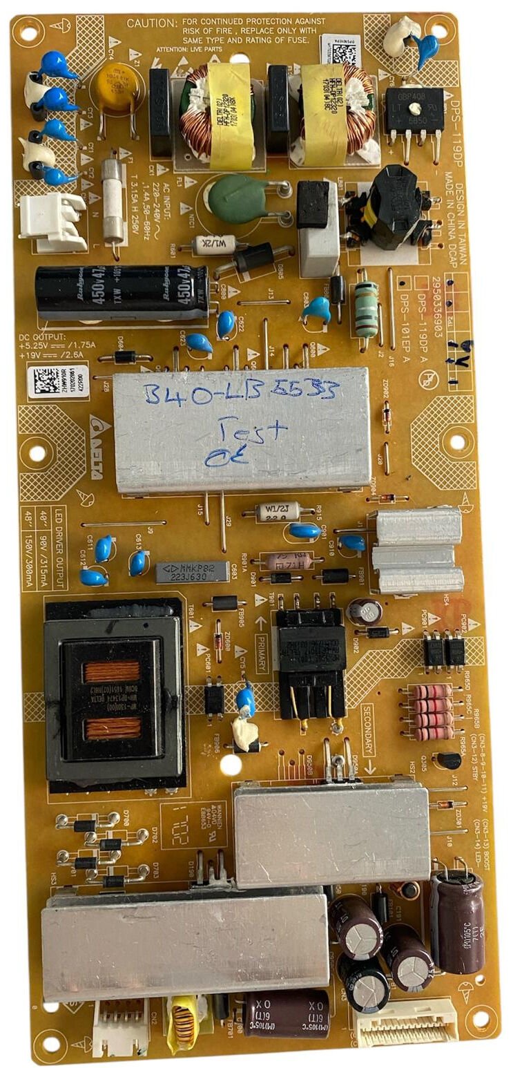 Beko B40-LB5533 Besleme Kartı – DELTA DPS-119DP A 2950336903 Orijinal Çıkma Power Supply