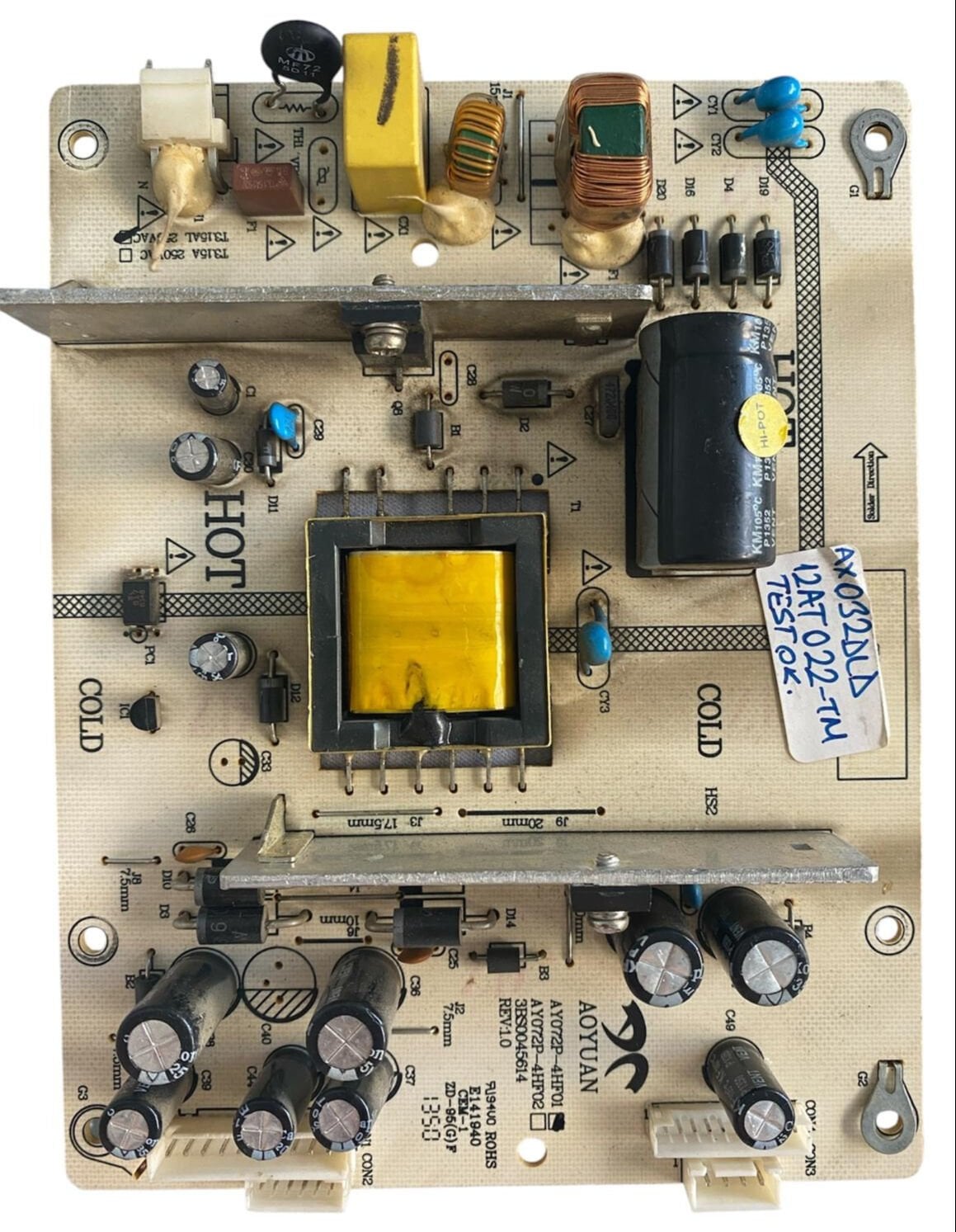 Axen AX032DLD Besleme Kartı – Aoyuan AY072P-4HF01 3BS0045614 Orijinal Çıkma Power Supply