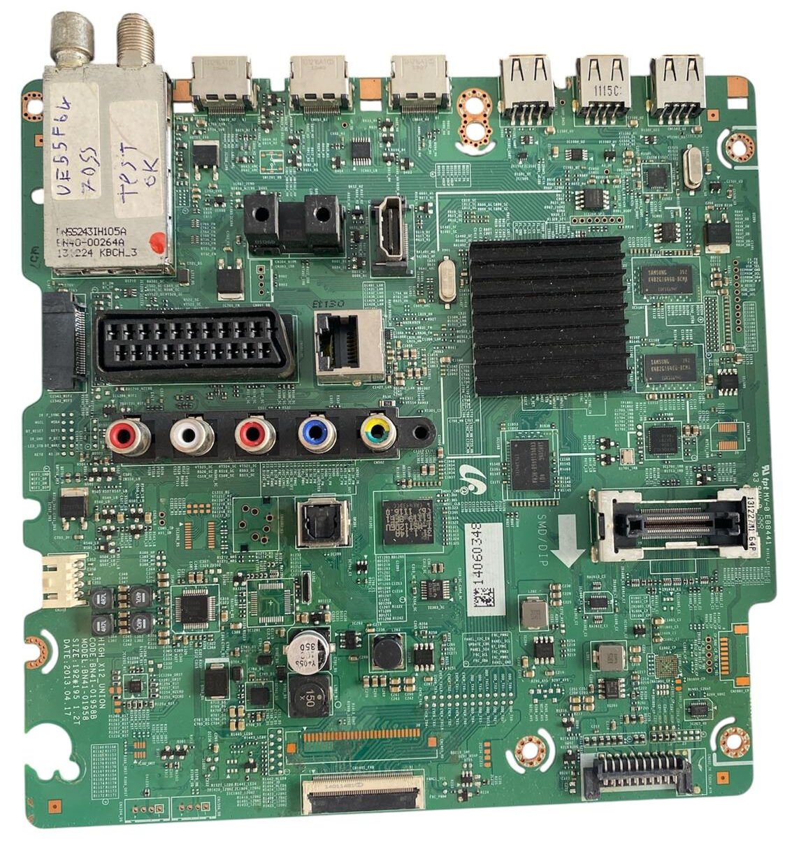 Samsung BN41-01958B Anakart – UE55F6470S Orijinal Temiz Söküm Main Board (HIGH_X12_UNION)