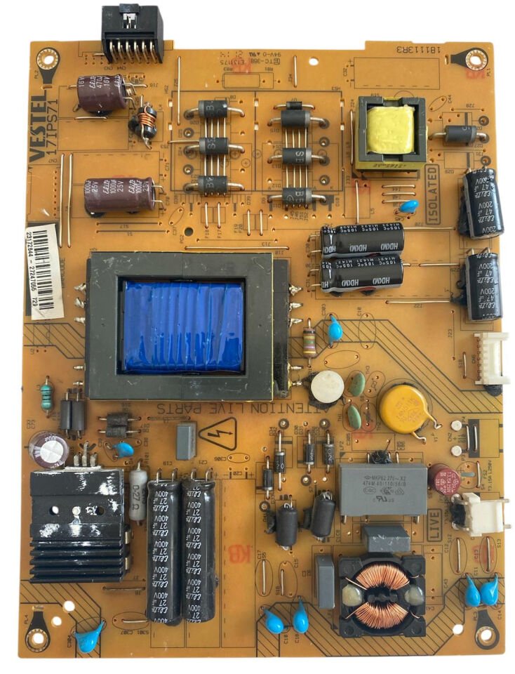 Vestel 17IPS71 Besleme Kartı 23172644 Regal SEG 39PF5065 Orijinal Temiz Söküm TV Power Board