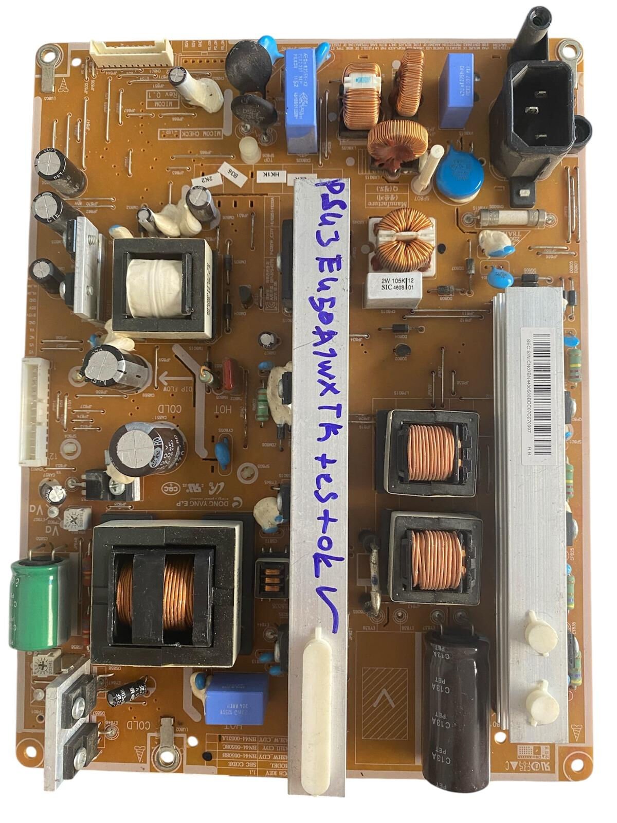Samsung BN44-00508B Besleme Kartı PS43E450ATWXTK P43F_CSM Orijinal Temiz Plazma TV Power Board