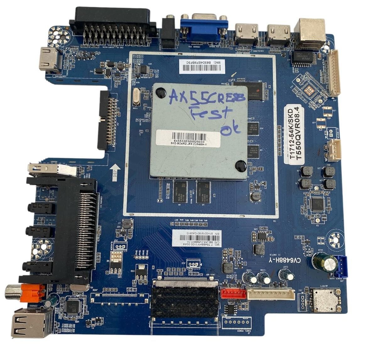 Axen AX55CRE88 Anakart CV6488H-Y T550QVR08.4 Panel Uyumlu Orijinal Smart TV Main Board