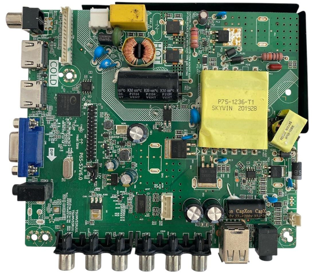 Skytech ST-4040D Anakart P65-53V6.0 P75-1236-T1 Orijinal Uydu Alıcılı TV Combo Main Board