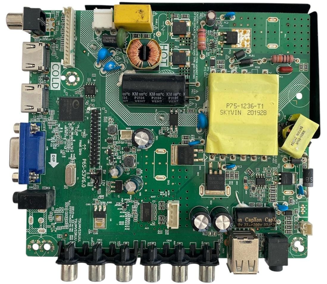 Skytech ST-4040D Anakart P65-53V6.0 P75-1236-T1 Orijinal Uydu Alıcılı TV Combo Main Board