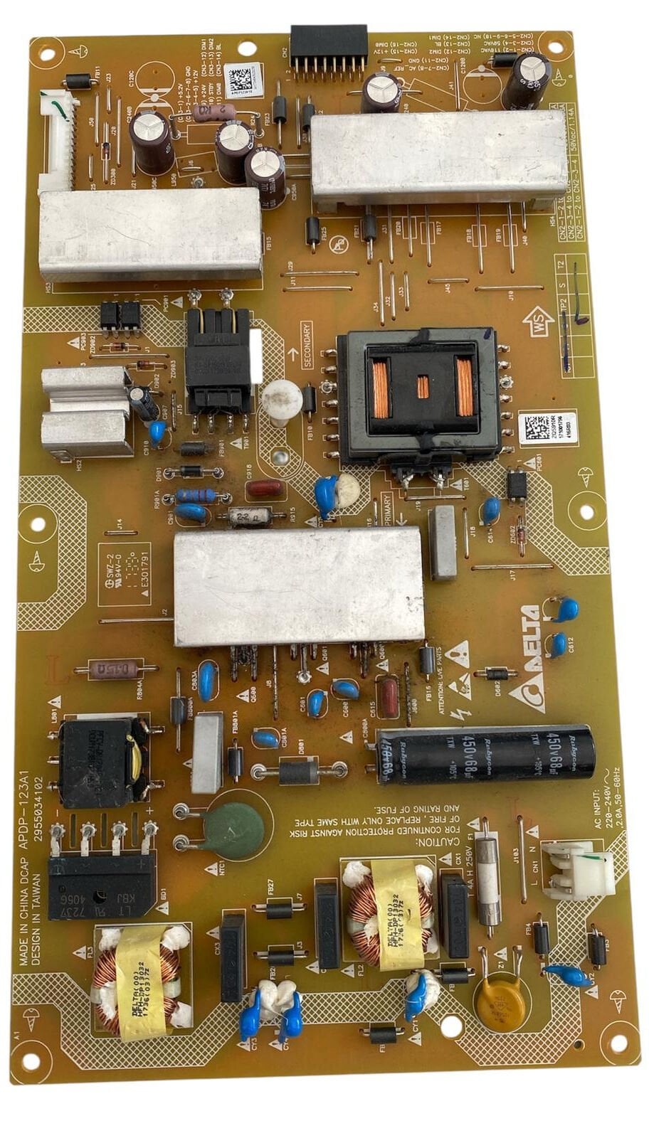 Arçelik A49L5740 Besleme Kartı Delta APDP-123A1 2955034102 Orijinal TV Power Supply