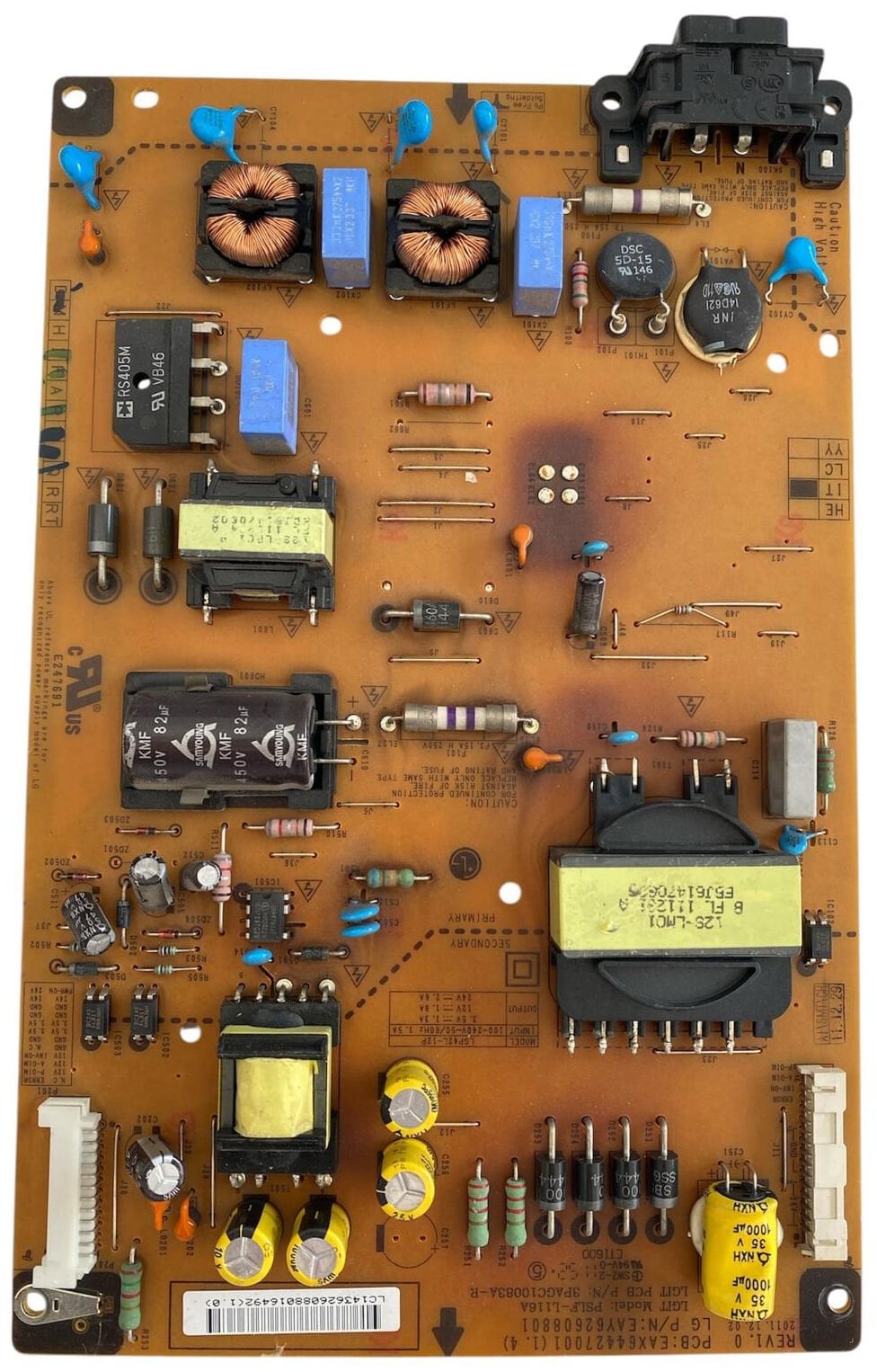 LG 42LS5600 Besleme Kartı EAX64427001(1.4) EAY62608801 Orijinal TV Power Supply