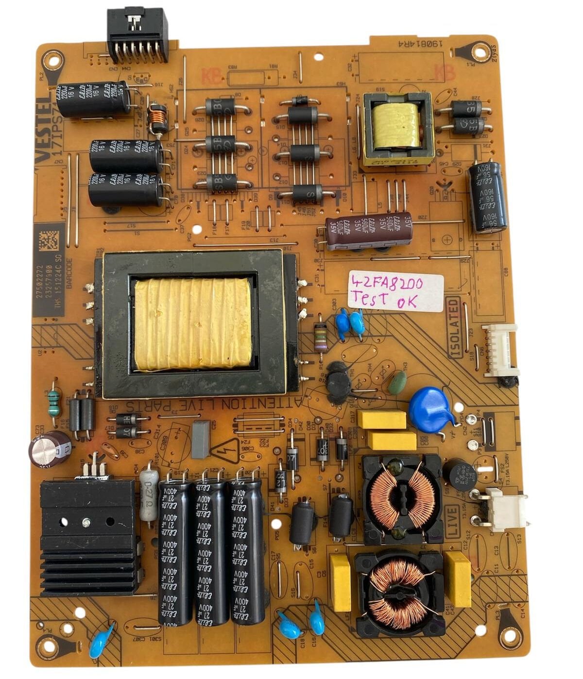 Vestel 42FA8200 Besleme Kartı 17IPS71 Orijinal TV Power Supply (23257900)