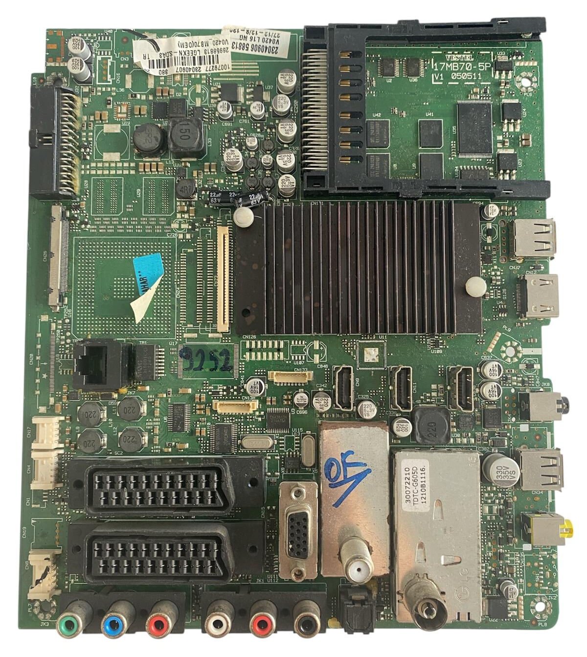 Vestel 17MB70-5P Anakart 10079277 23040906 23040907 Orijinal TV Main Board