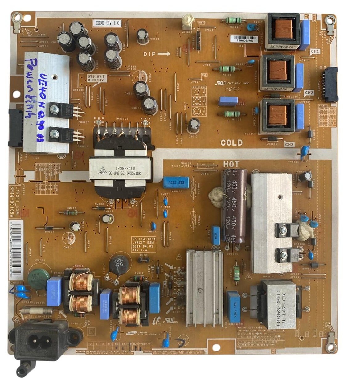 Samsung UE40H6290 Besleme Kartı BN44-00709A L48X1T_ESM Orijinal Power Supply