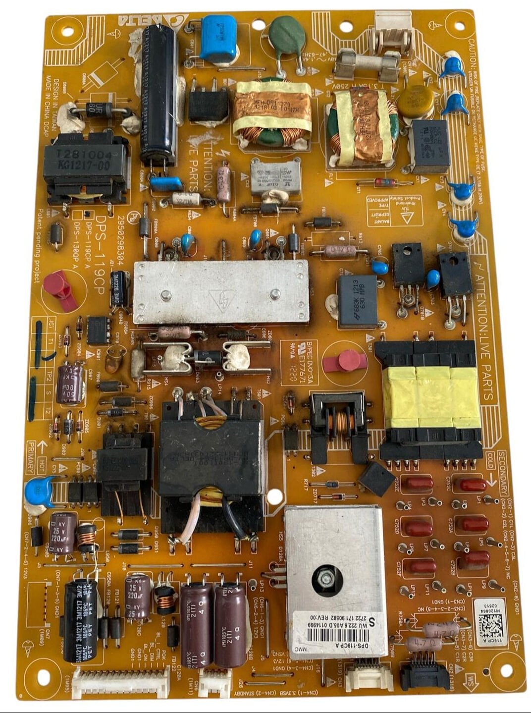 Philips 42PFL6007 Güç Besleme Kartı (Power Supply) - Delta DPS-119CP A - 2722 171 90582