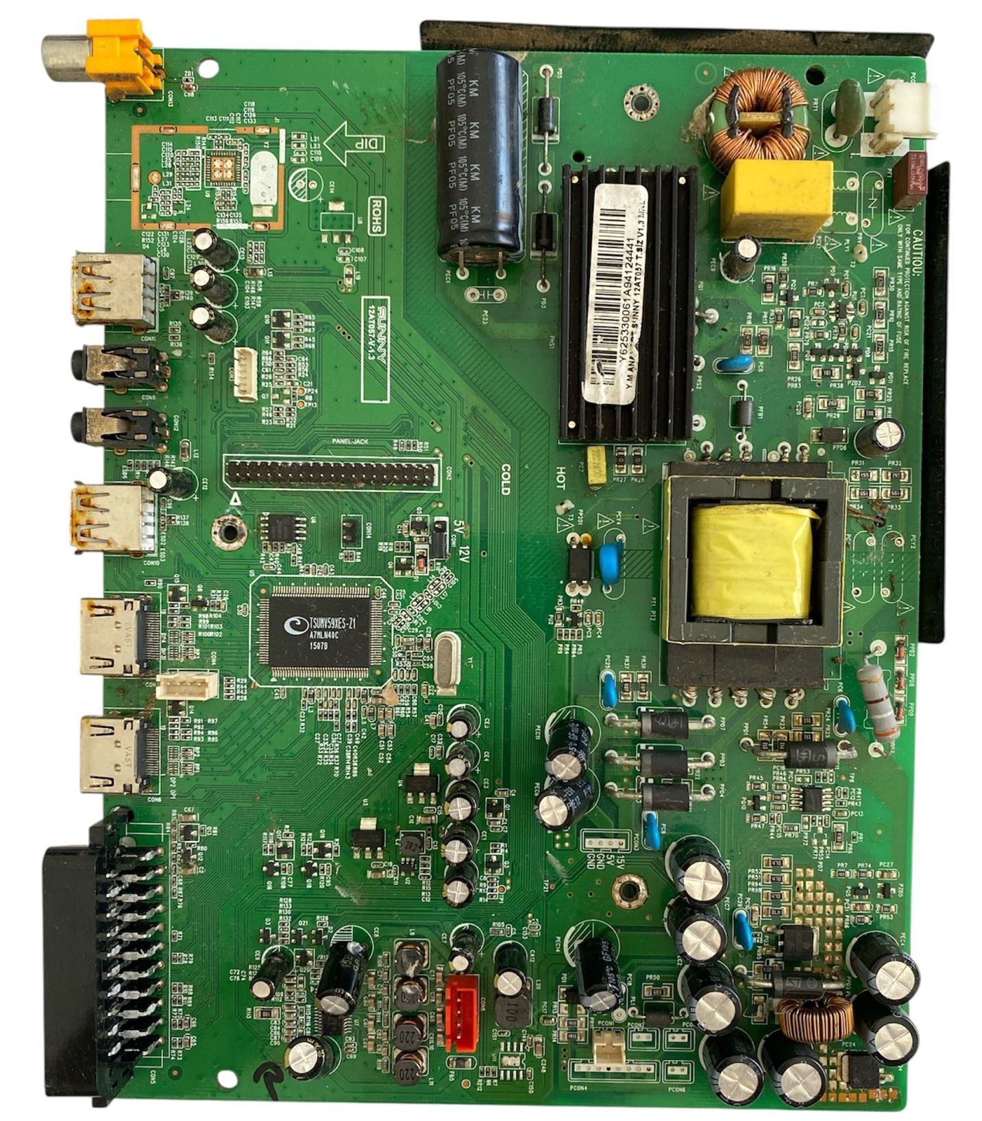Sunny 12AT070-V1.1 Anakart (Mainboard) - Dahili Beslemeli TV Kartı