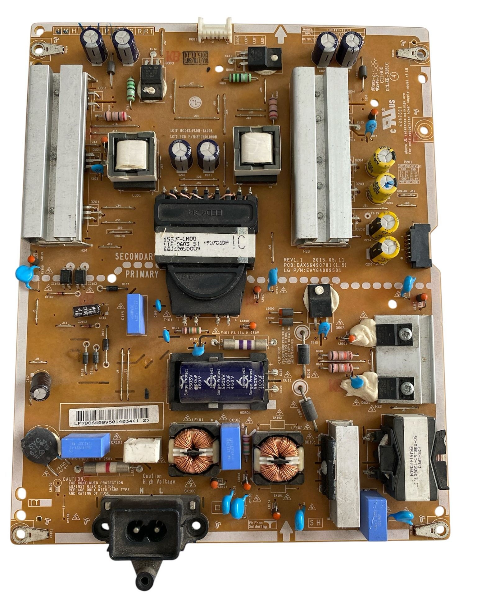 LG EAX66490701 (1.5) Güç Besleme Kartı (Power Supply) - EAY64009501