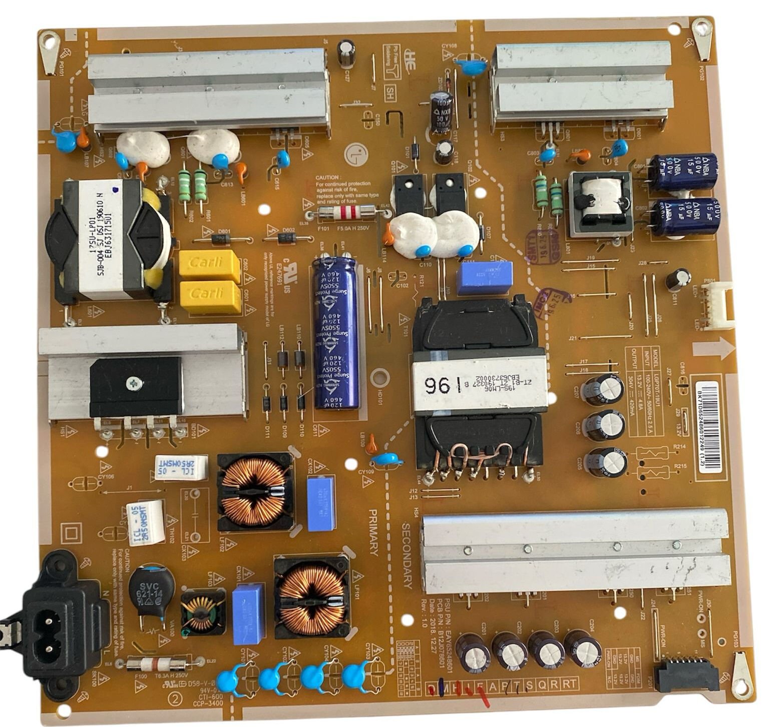 LG Güç Besleme Kartı (Power Supply) - EAY65248601 - LGP70T-19U1 (PCB P/N: B12J078601)