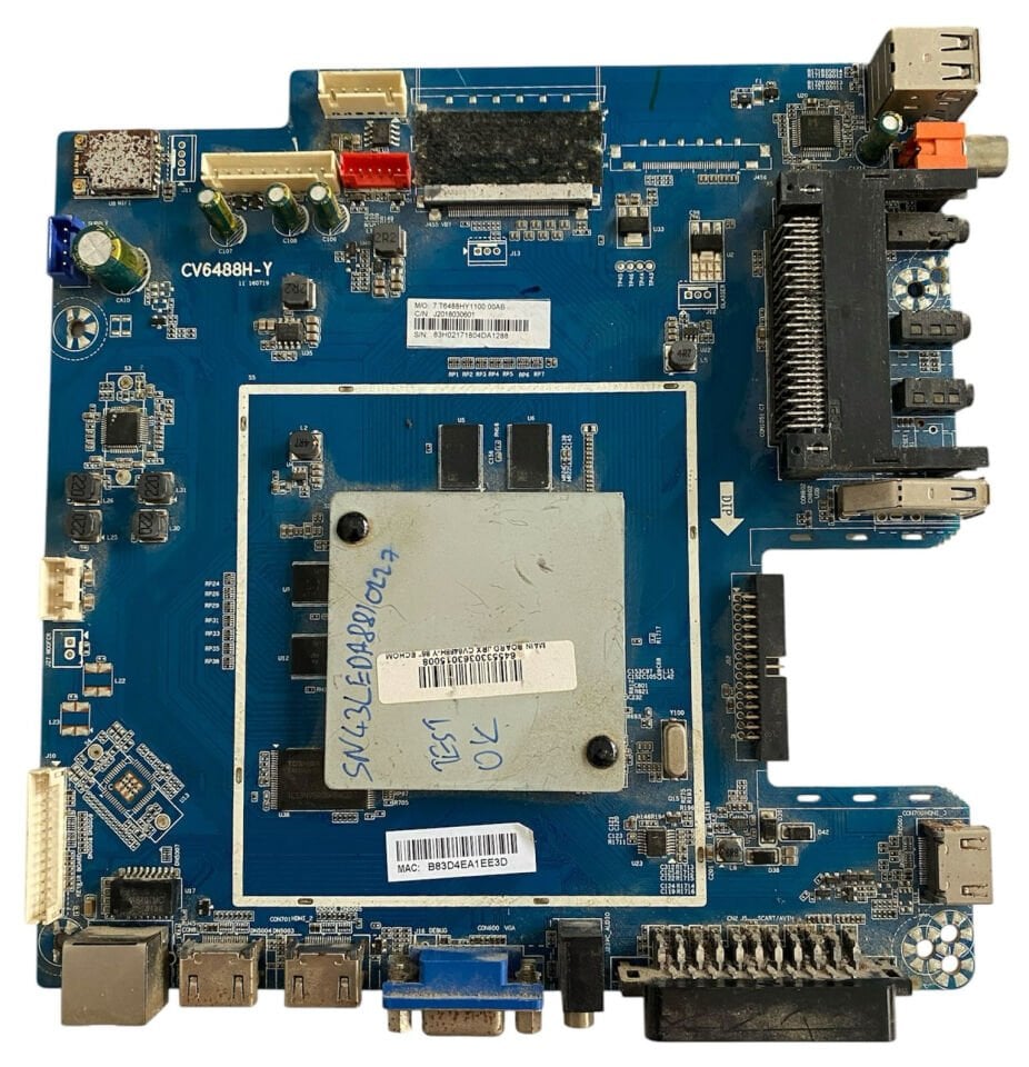 Sunny SN43LEDA8810227 TV Anakart CV6488H-Y Orijinal Smart Main Board