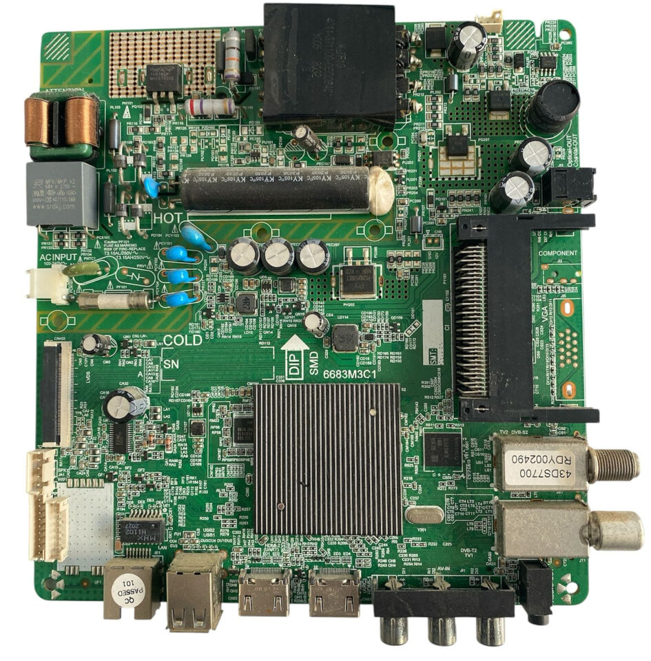Dijitsu 43DS7700 TV Anakart 6683M3C1 Orijinal Beslemeli Smart Main Board