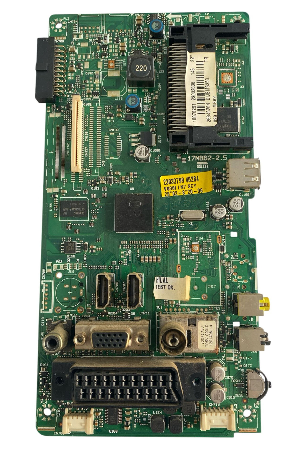 Vestel 17MB62-2.5 Anakart 23033799 45284 Orijinal Main Board