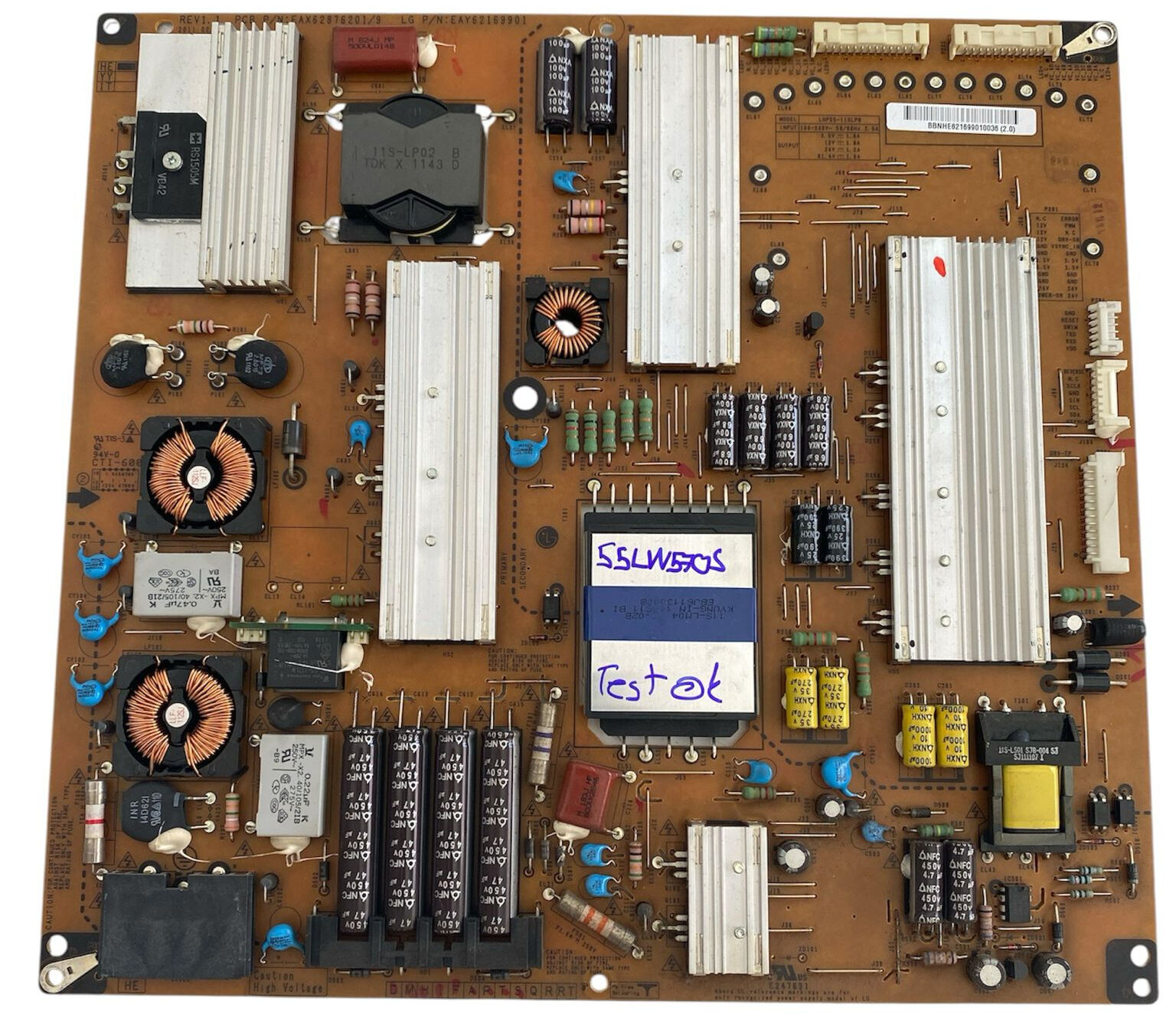 LG 55LW570S Besleme Kartı EAX62876201/9 EAY62169901 Orijinal Power Supply