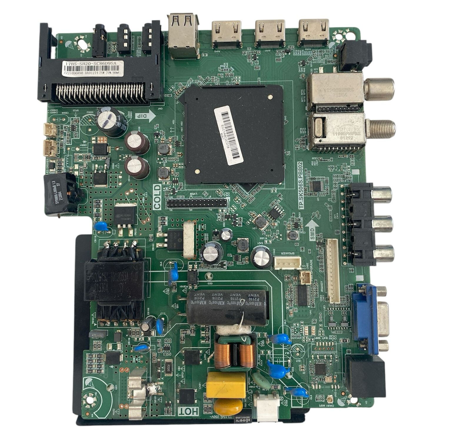 Finlux FN43250 TV Anakart TP.SK506S.PB802 Orijinal Combo Board