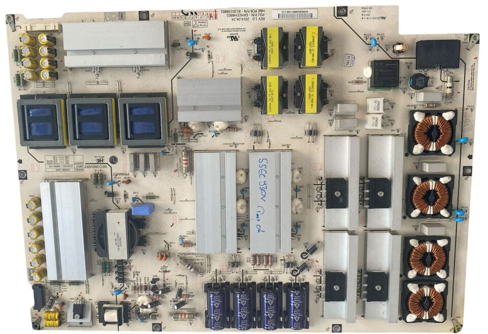 LG 55EC930V OLED TV Besleme Kartı EAY63348801 Orijinal LGP55F-14OP Power Board