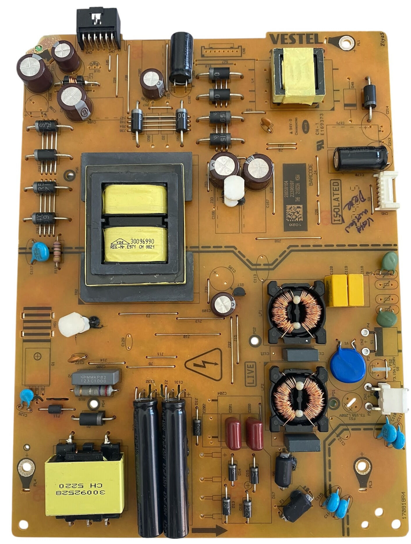 Vestel 17IPS72 Besleme Kartı 30096990 Orijinal Power Board