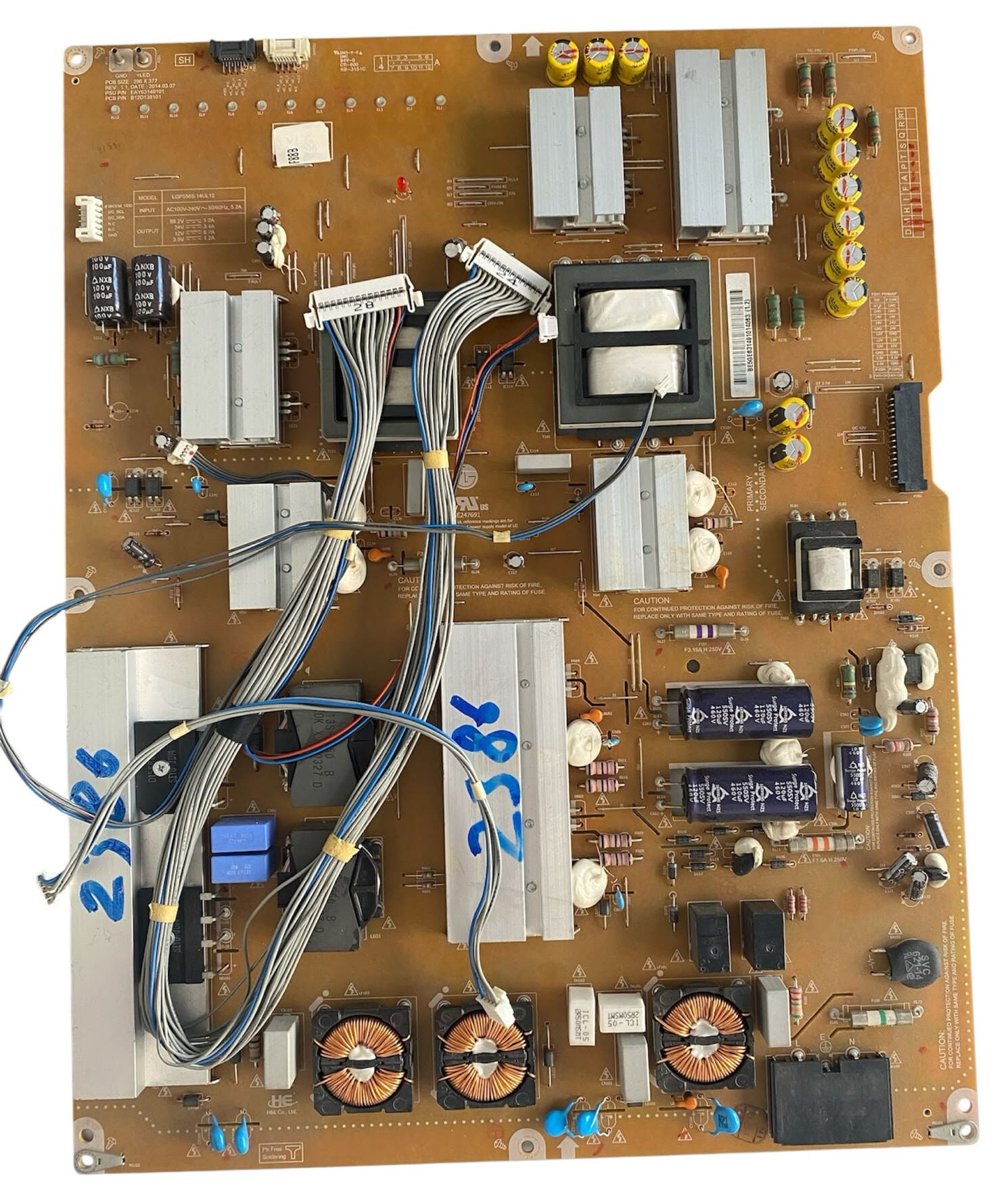 LG EAY63149101 Besleme Kartı LGP5565-14UL12 55LB650V Orijinal Power Board