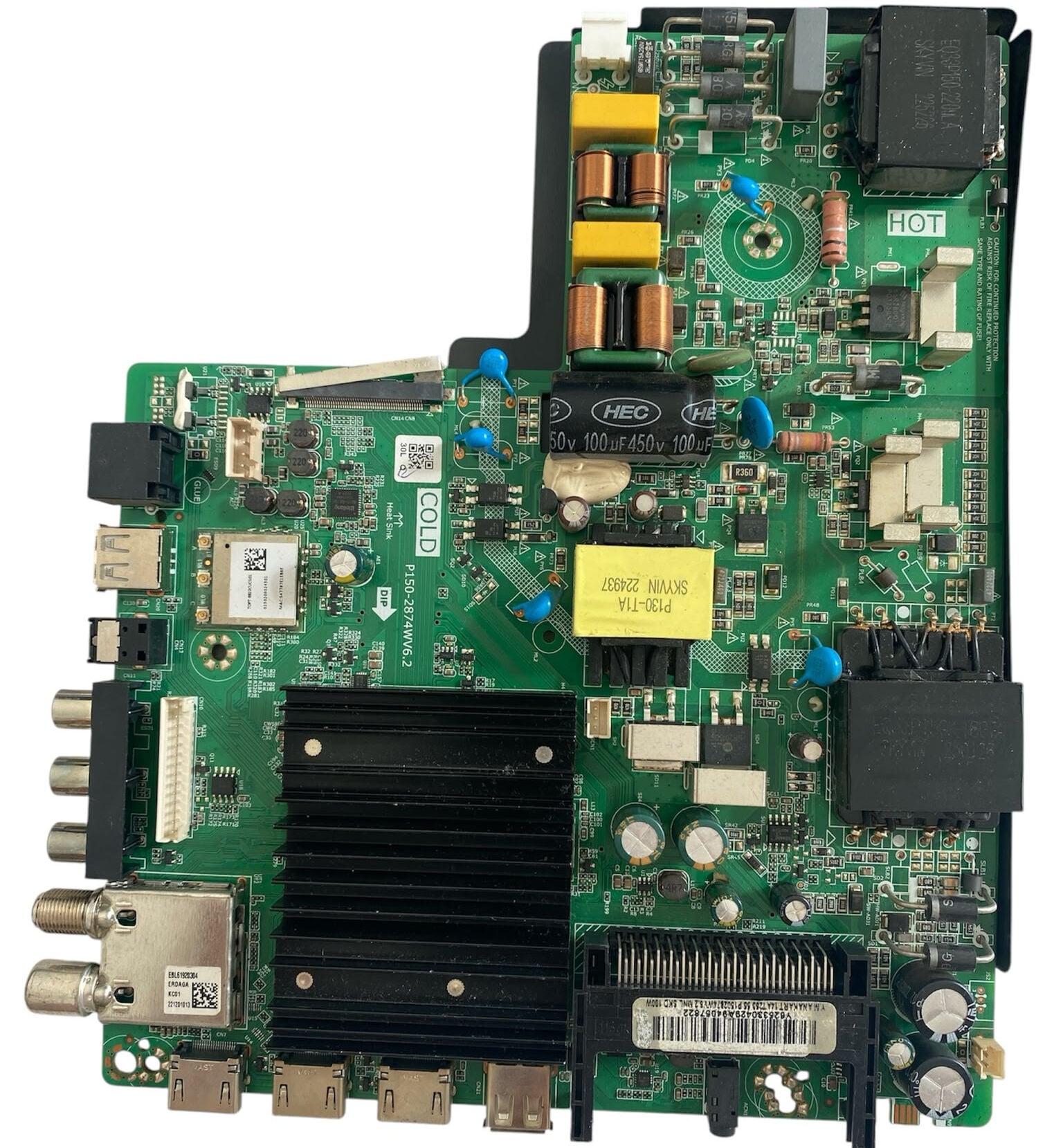 Sunny SN55FMN252 4K Smart TV Anakart P150-2874WV6.2 Combo Board