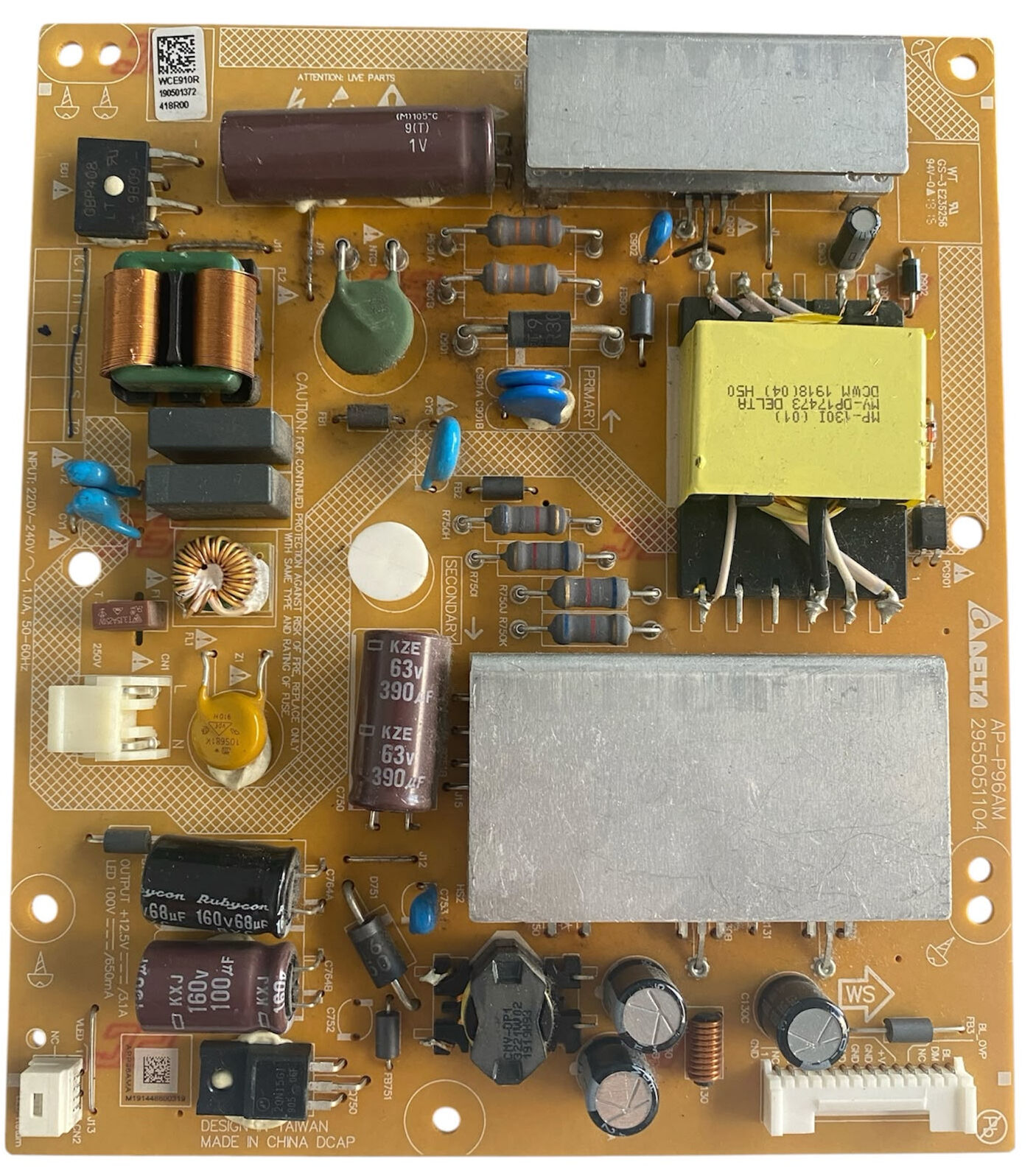 Beko B49L 8900 5A Besleme Kartı Delta AP-P96AM 2955051104 Orijinal Power Supply