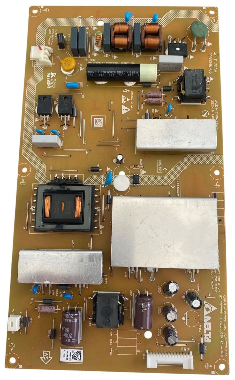 Arçelik Beko Grundig Besleme Kartı Delta AP-P125AM A55L89005A 2955046703 Power Board